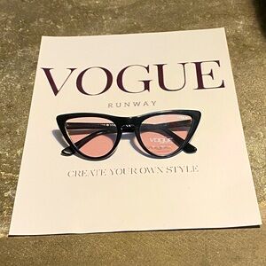 NWT VOGUE GiGi Hadid numbered glossy black lucite cat eye sunglasses,rose lenses